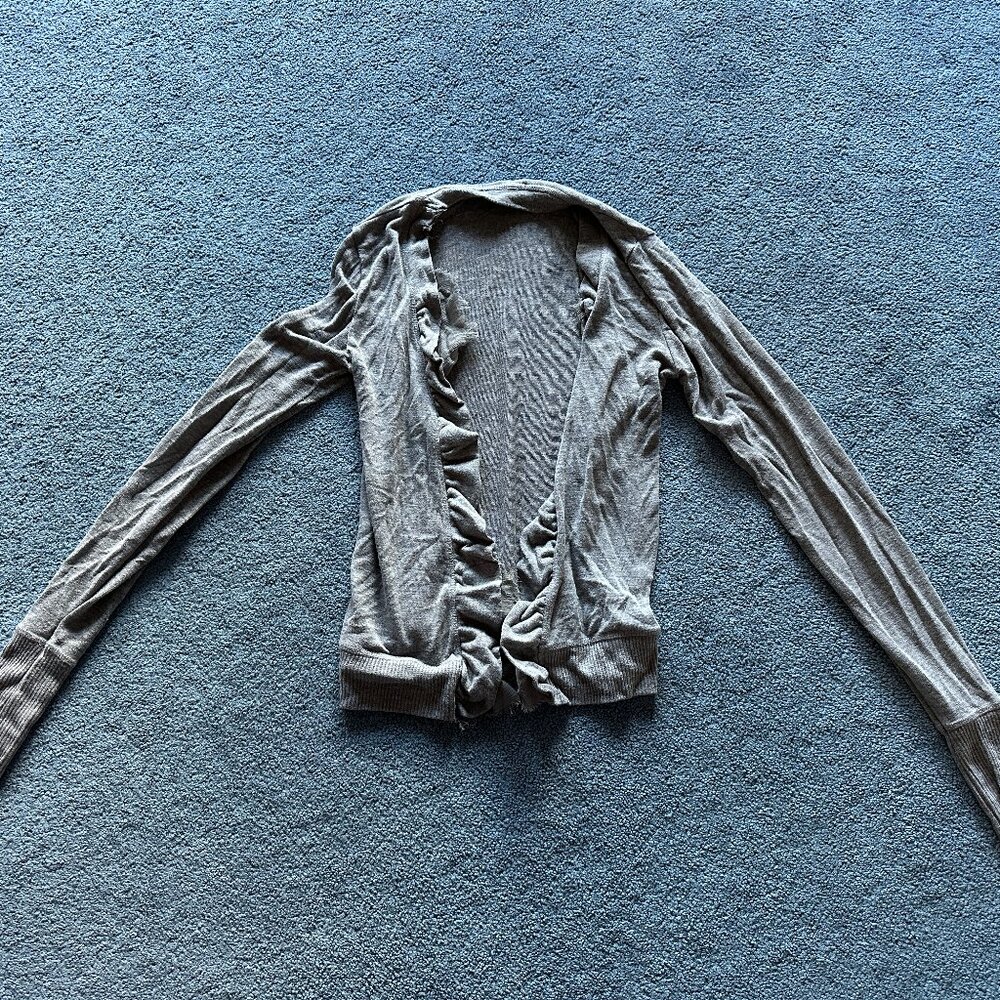 Body Central Women's Gray Long Sleeve Cardigan Sweater Size Medium